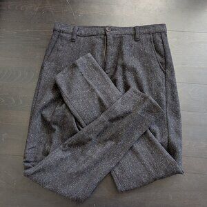 Telegraph Trouser - Charcoal Tweed Herringbone